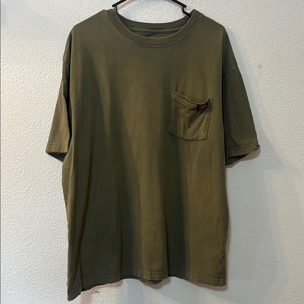Wrangler Green Short Sleeve Tee Classic Crew Neck